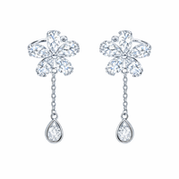 Dangling Flower Ear Cuff