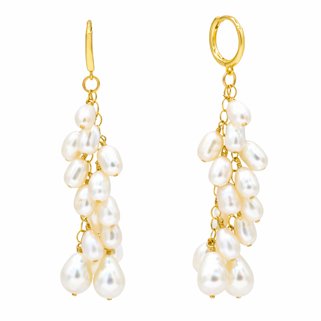 Cluster Pearl Earrings