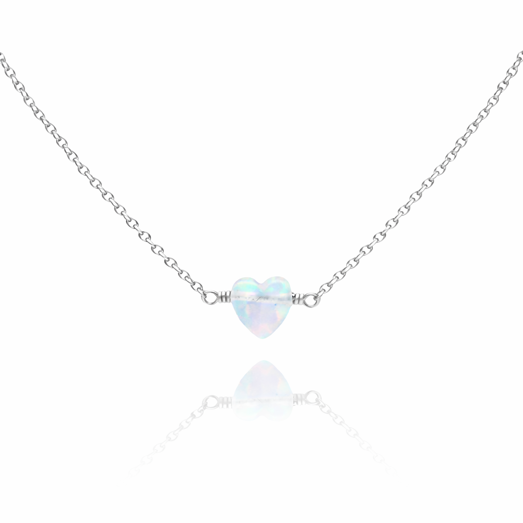 True Love Opal Heart Necklace