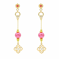 Pink Garden Light Earrings
