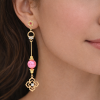 Pink Garden Light Earrings