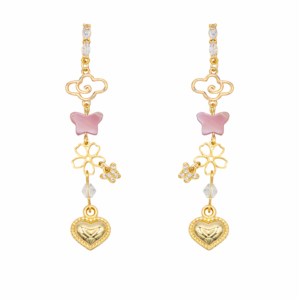 Butterfly Under Clouds Earrings