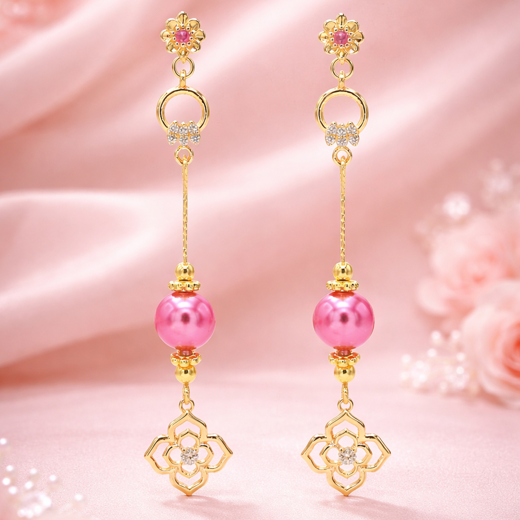 Pink Garden Light Earrings