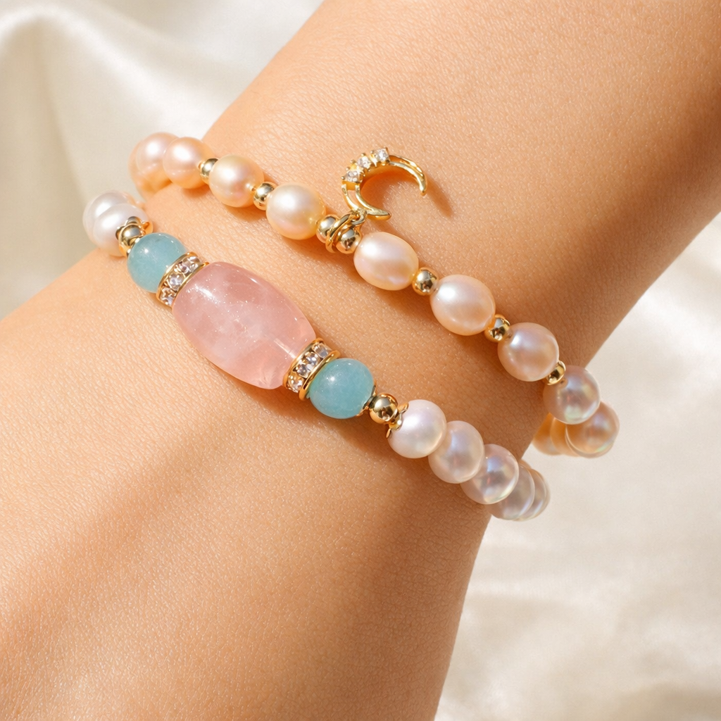 Blush Moon Pearl Bracelet