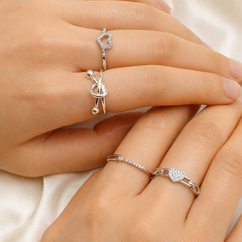 Heart on a Chain Ring