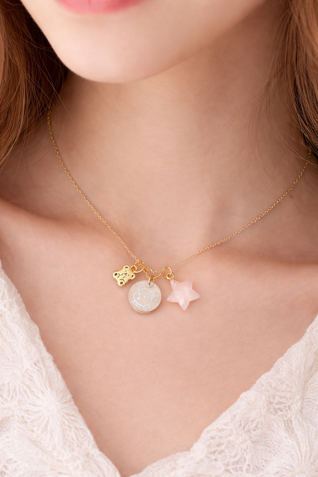 Starry Bear Wishes Necklace