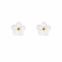 Little White Flower Studs