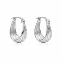 Bevel Hoop Earrings