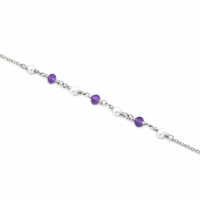 Amethyst and Pearl Bracelet