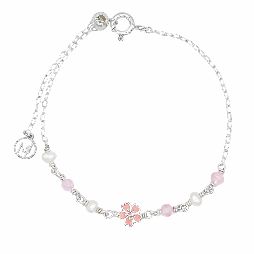 Moonlit Sakura Charm Bracelet