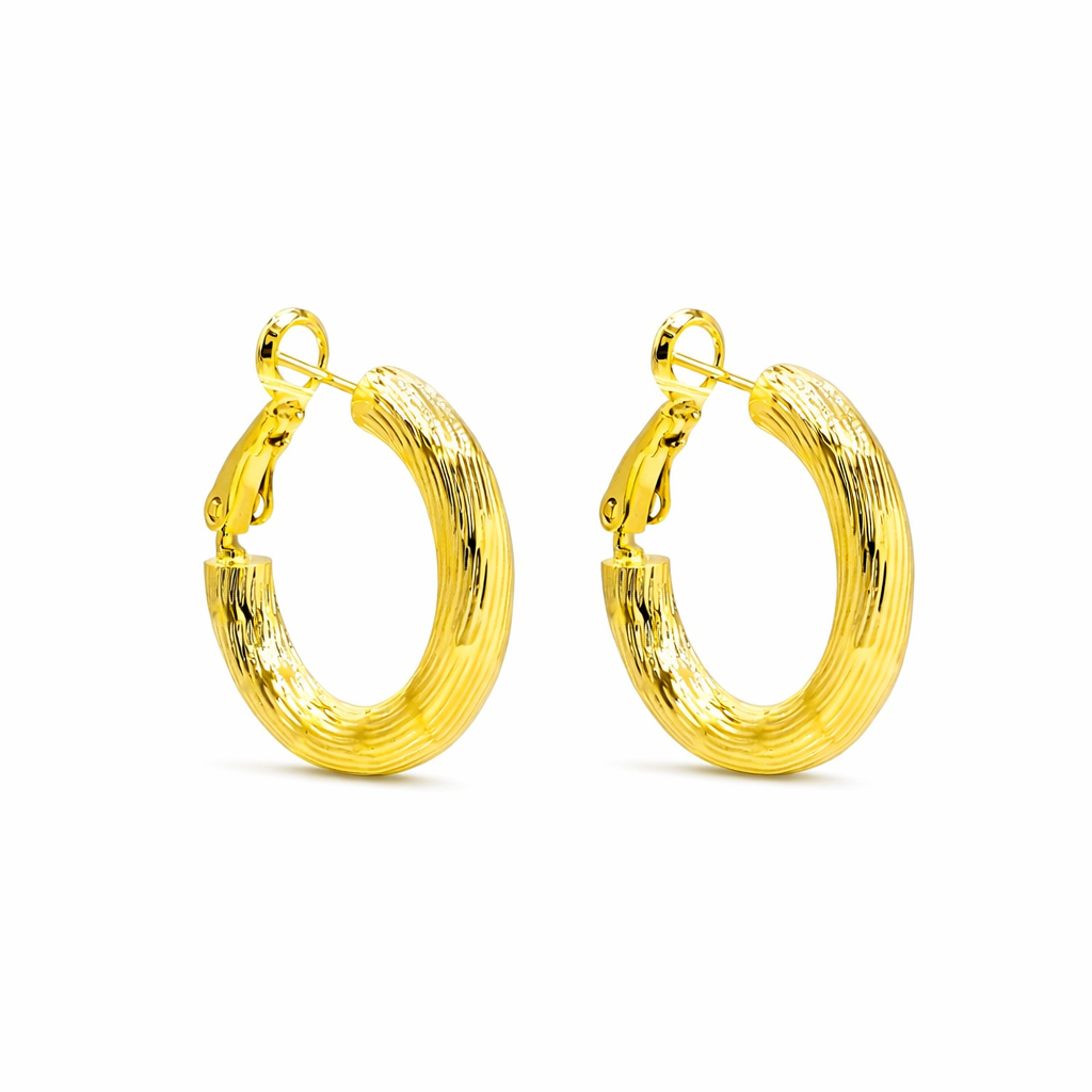 Bamboo Hoop Earrings