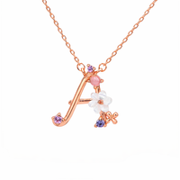 Floral Letter Necklace