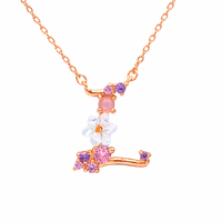 Floral Letter Necklace
