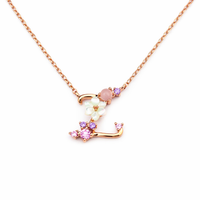 Floral Letter Necklace