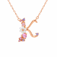 Floral Letter Necklace