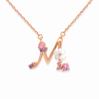 Floral Letter Necklace