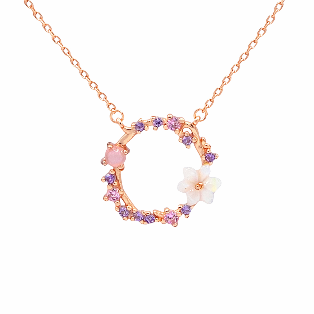 Floral Letter Necklace