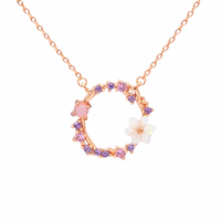 Floral Letter Necklace