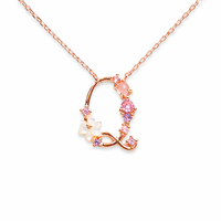 Floral Letter Necklace