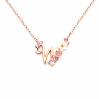 Floral Letter Necklace