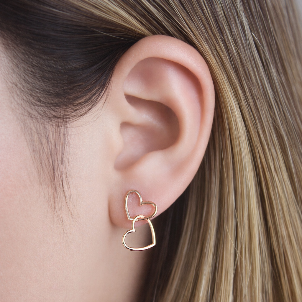 Double Heart Earrings