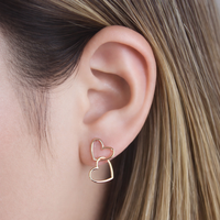 Double Heart Earrings