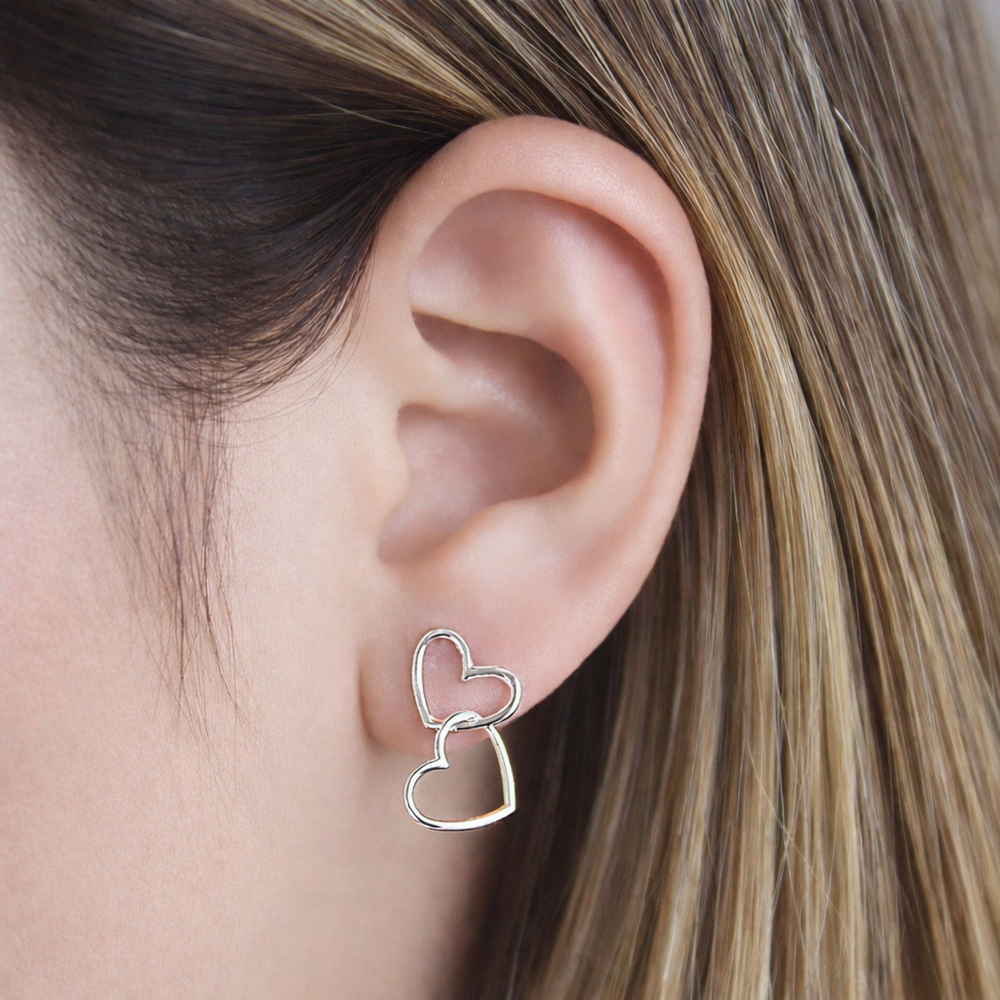 Double Heart Earrings – La Meno