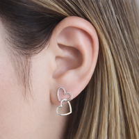 Double Heart Earrings