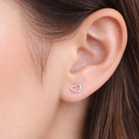 Heart Screw Back Earrings