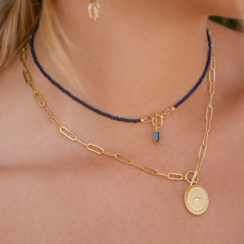 Oval Starburst Necklace