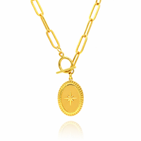 Oval Starburst Necklace