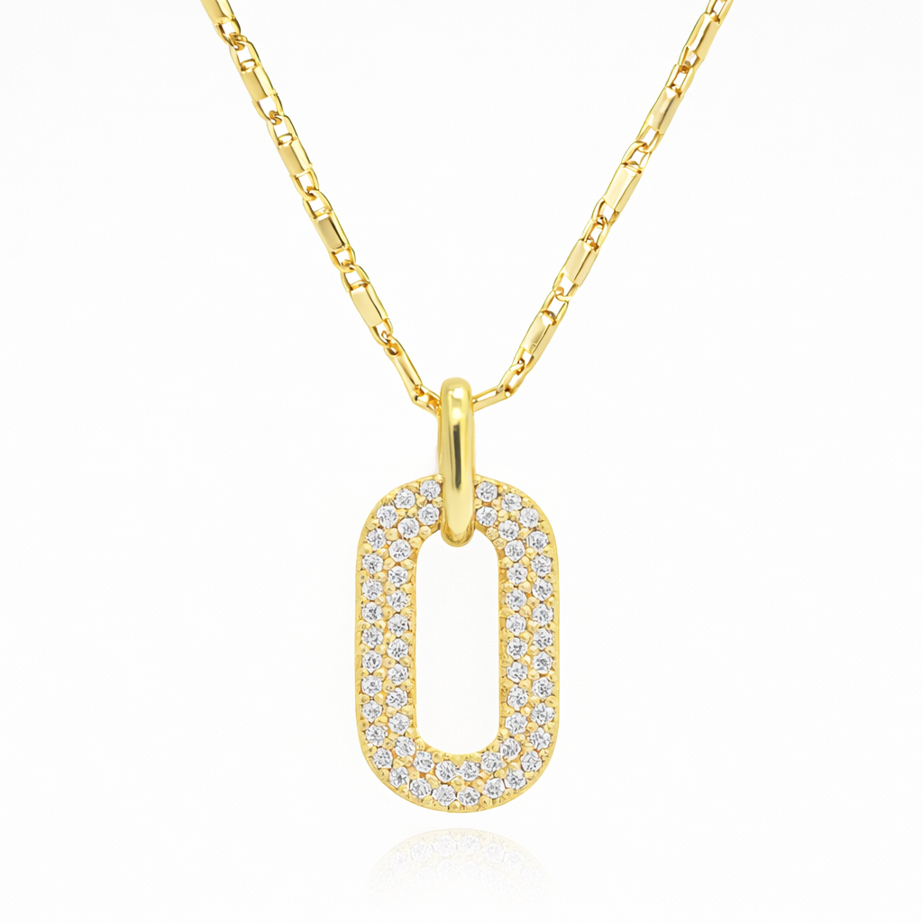 Hollow Pavé Necklace