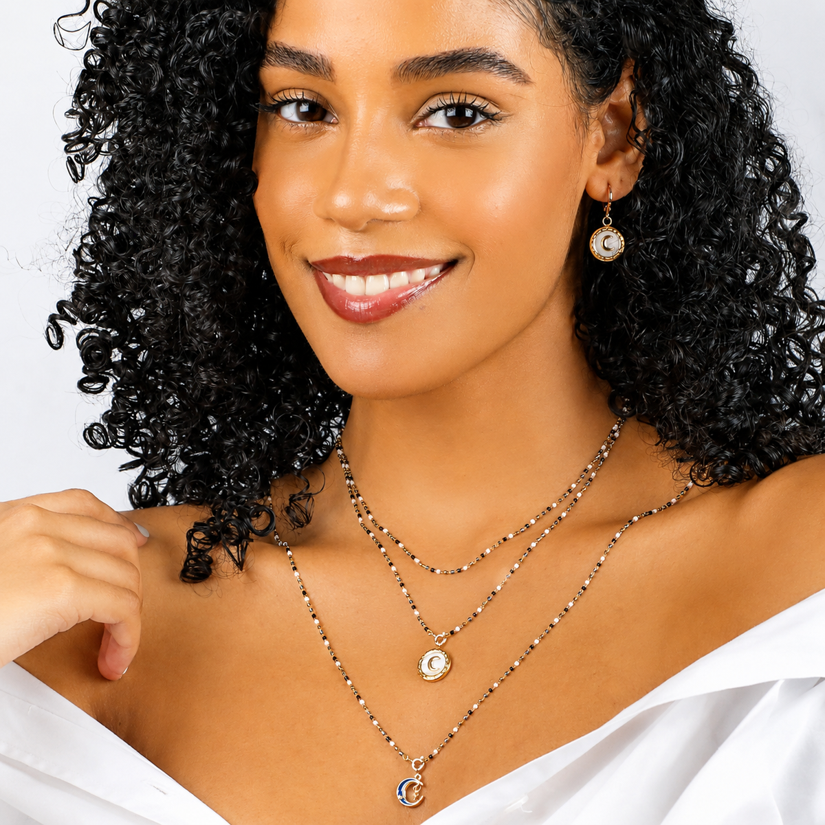Good Luck Moon Huggies & Necklace Set