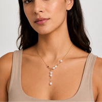 Poetic Pearl Set - Garnet Bracelet & Necklace