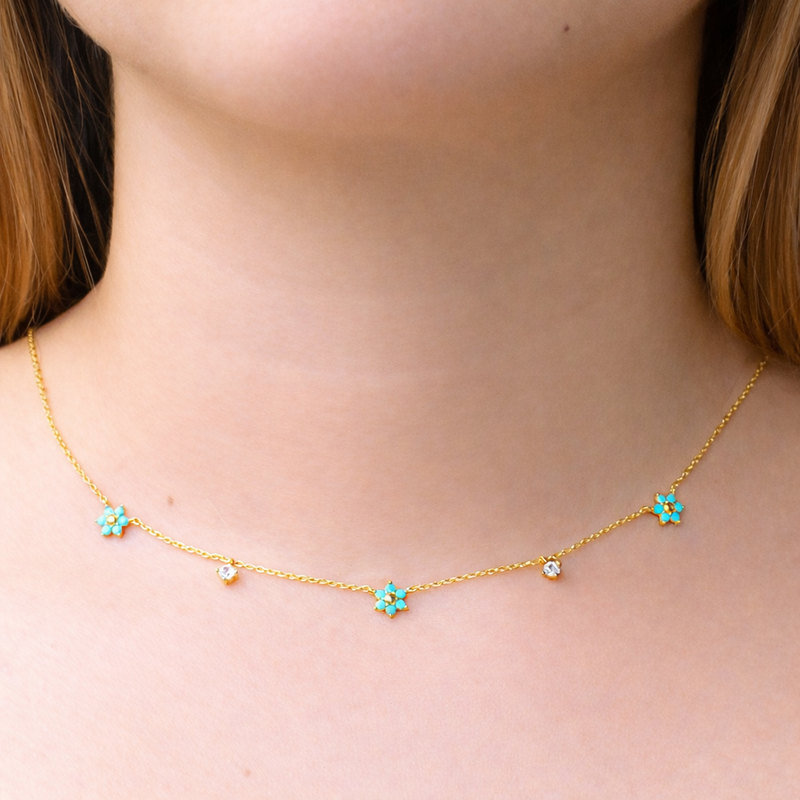 Turquoise Bloom Necklace