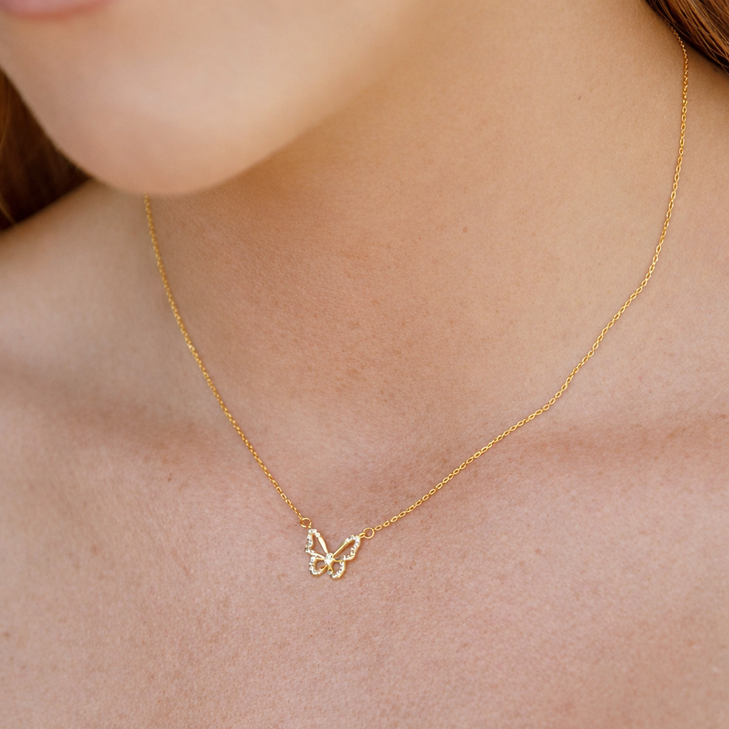 Happiness is a Butterfly Necklace