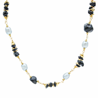 Obsidian Pearl Necklace