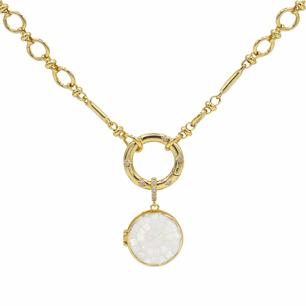 Mosaic Locket Necklace