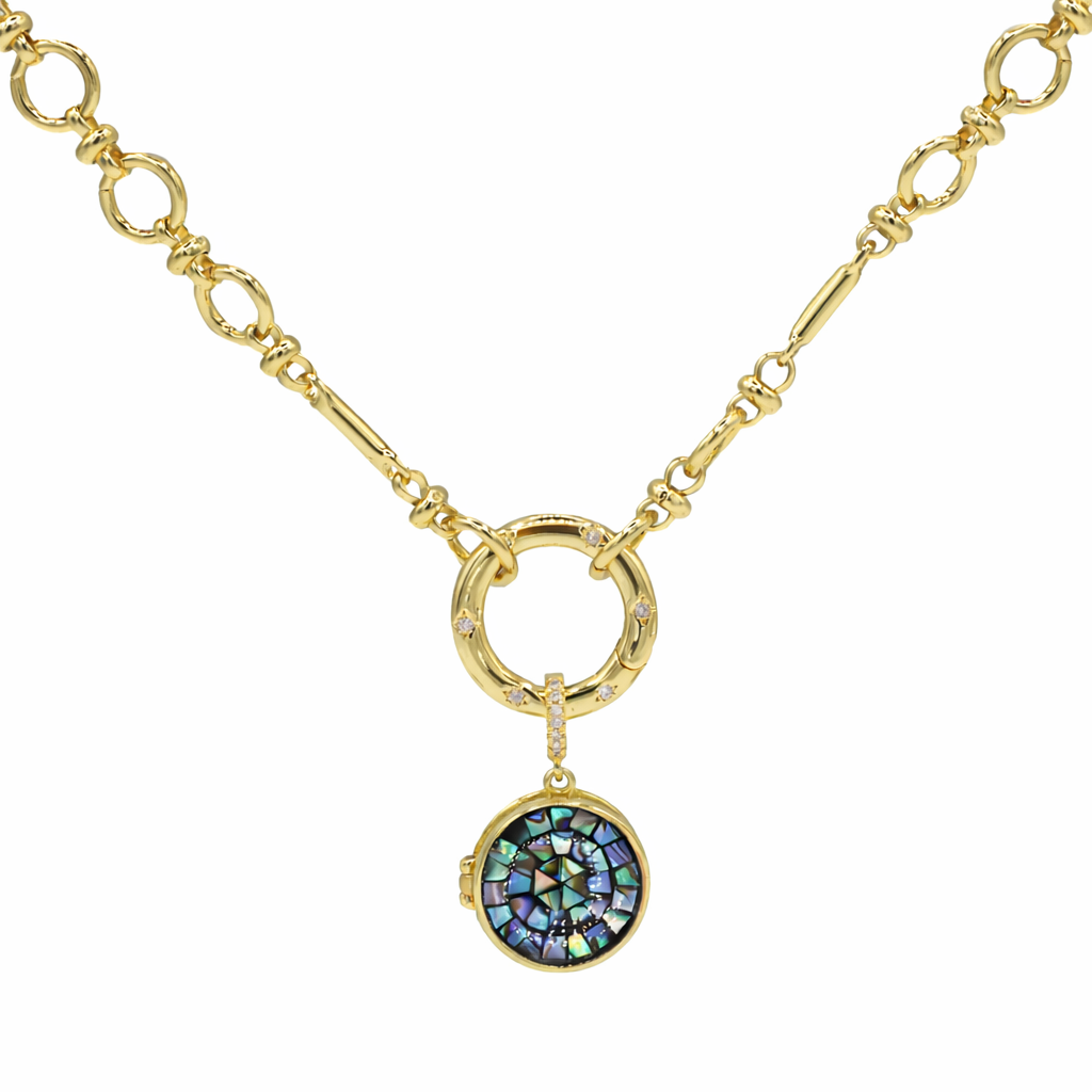 Mosaic Locket Necklace