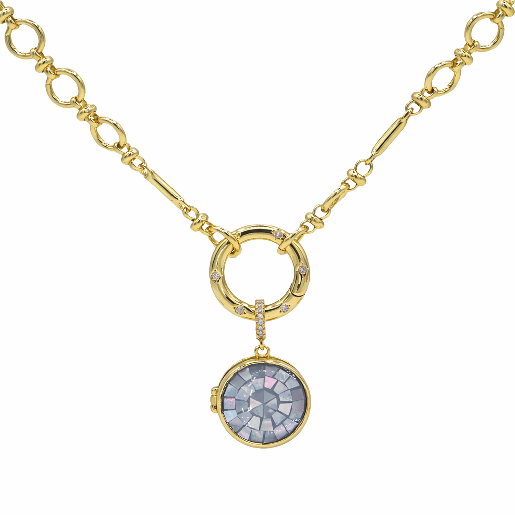 Mosaic Locket Necklace