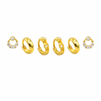 Glisten Huggies Earring Set