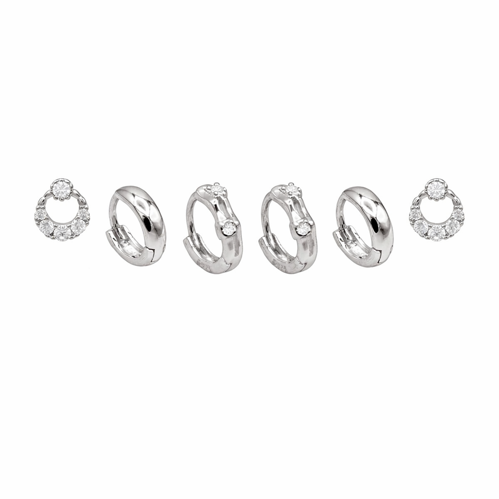 Glisten Huggies Earring Set