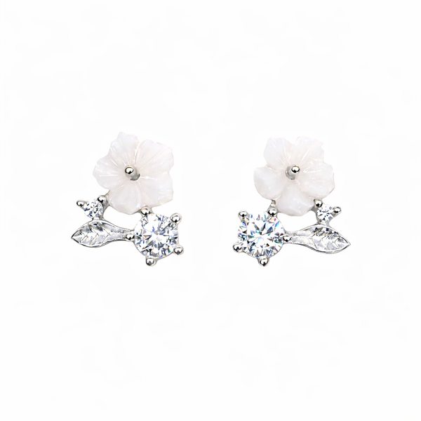 Pearl Rose Earrings
