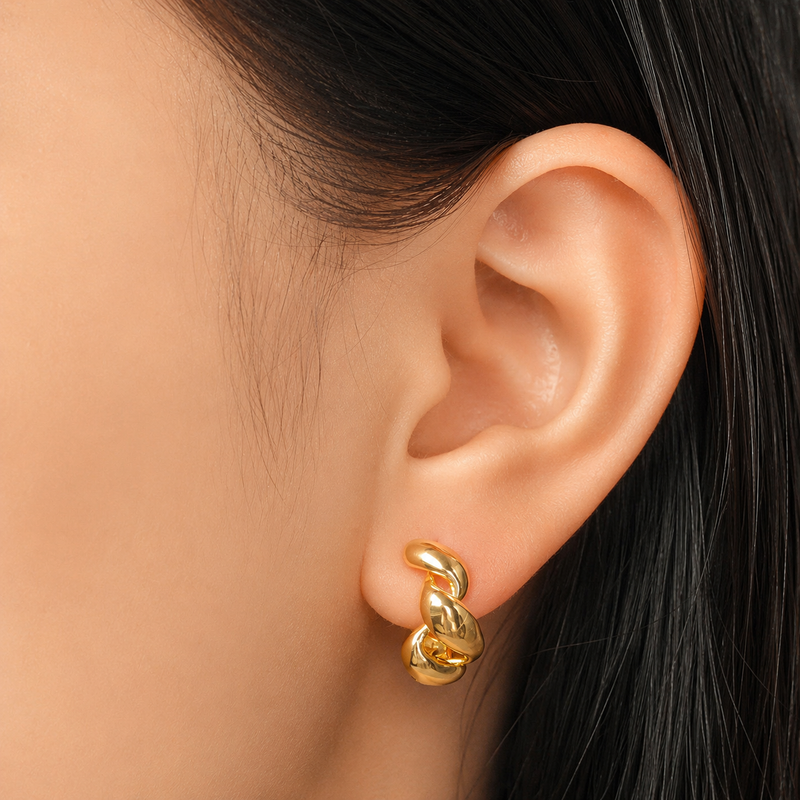 Chubby Twisted Hoops