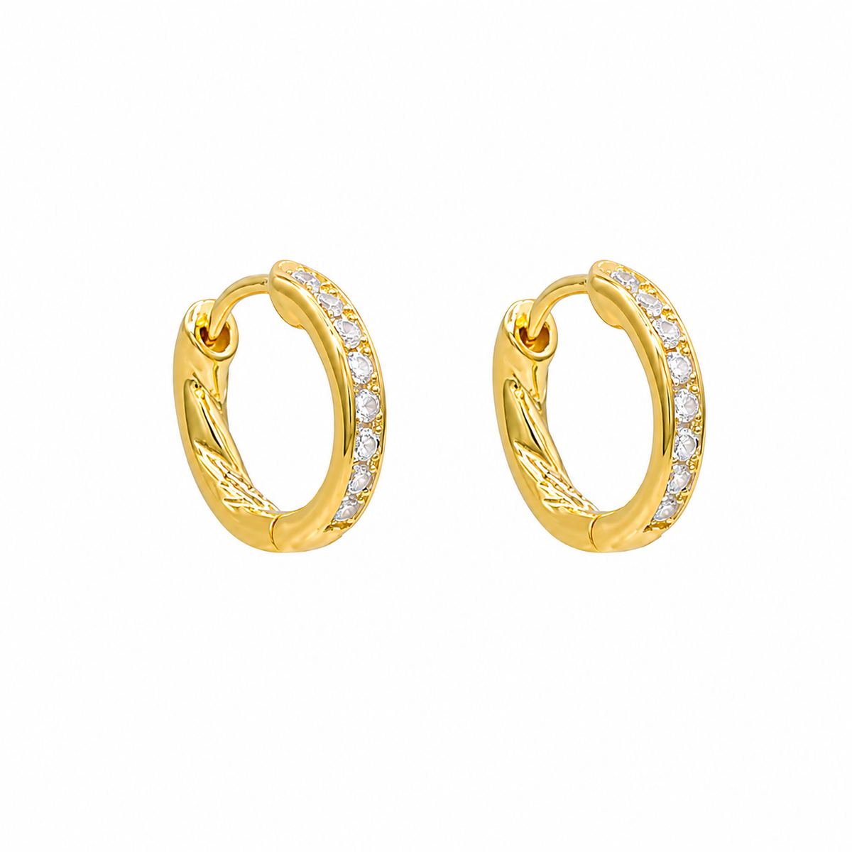 Crystal Loop Huggie Earrings