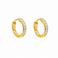Crystal Loop Huggie Earrings