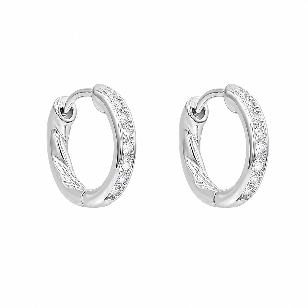 Crystal Loop Huggie Earrings