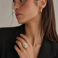 Freshwater Pearl Leaf Ring