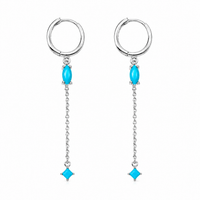 Elegant Turquoise Huggie Earrings