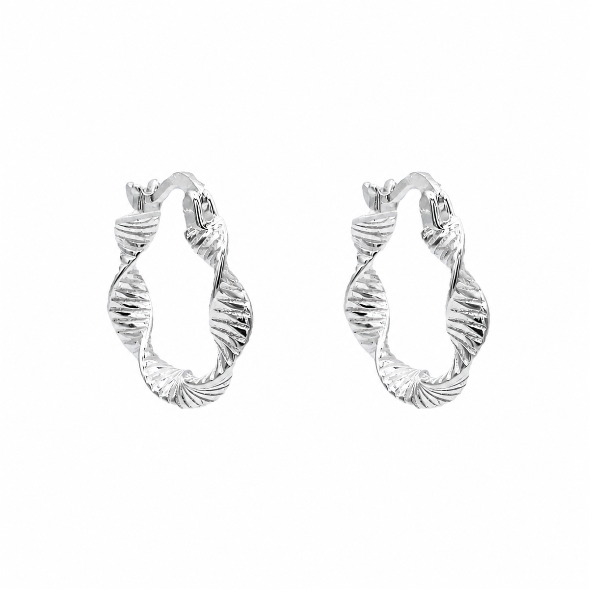 Moonlit Waves Hoop Earrings